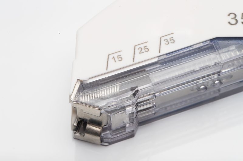 Microcure skin stapler detail